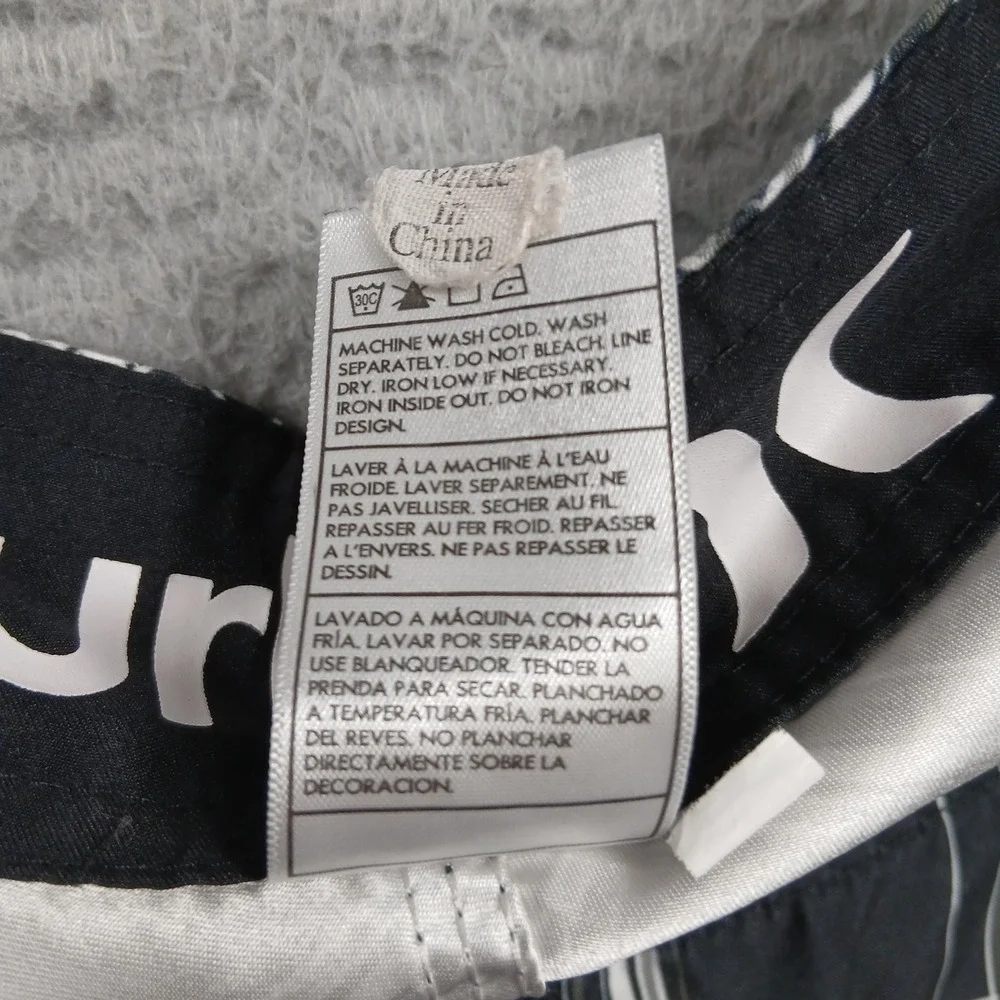 Hurley Boardshorts Mens 36‎ Black White Plaid Surf Swim